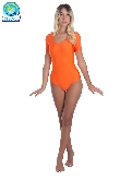 BODY DANZA IN LYCRA MEZZA MANICA ARANCIONE DONNA